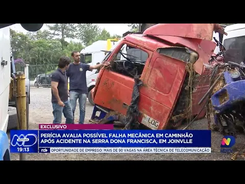 Joinville: perícia avalia possível falha mecânica em caminhão após acidente na Serra Dona Francisca