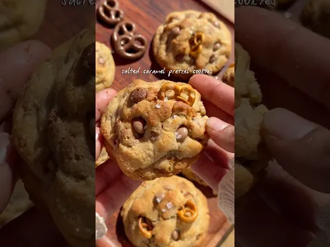 SALTED CARAMEL PRETZEL COOKIES 🥨🍂😍