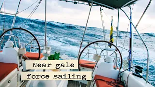 4-6 meters waves and near gale force winds (16 minutes of footage only)
