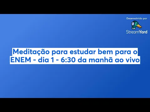 Vídeo: meditação e respiração guiada para estudar com a ansiedade sob controle