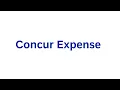 Concur Expense Demonstration
