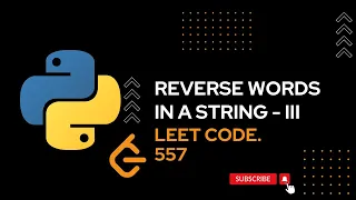 557 Reverse Words in a String III python LeetCode