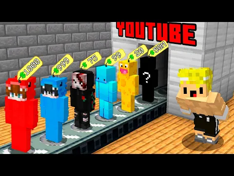 Video Thumbnail: Hice una FÁBRICA de YOUTUBERS en MINECRAFT...