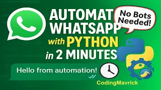 Automate WhatsApp Messages with Python in 2 Minutes pywhatkit Full Guide
