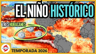 Se acerca El Niño más fuerte en la historia. Más huracanes en el Pacífico y menos en el Atlántico.