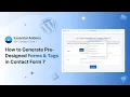How to Generate Pre-designed Forms Tags in Contact Form 7
