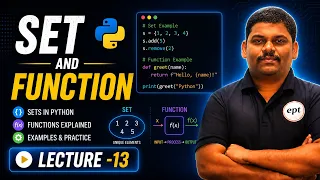 SETS FUNCTIONS in Python Lecture 13 Python Full Course for Beginners