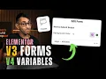 Add V4 Variables to the V3 Form - Elementor