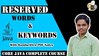 Lec-1 3 All 53 Reserved Words in Java Keywords Reserved Literals CORE JAVA LECTURES IN HINDI
