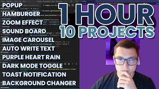 10 JavaScript Projects in 1 Hour - Coding Challenge