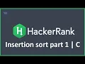 Insertion sort part 1 HackerRank Solution in C Programming