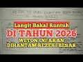 Lagu weton ini akan dihantam REZEKI besar di tahun 2026, RAMALAN PRIMBON JAWA