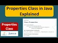 Properties Class in Java Explained Java properties tutorial Java Tutorial