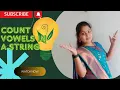 Count Vowels in given String Java interview Question Count the Number of Vowels in a String