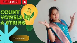 Count Vowels in given String Java interview Question Count the Number of Vowels in a String