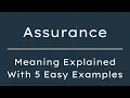 Assurance Meaning in English With 5 Example Sentences Assurance Meaning in English