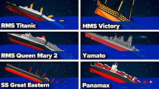 all famous ships sink like titanic compilation