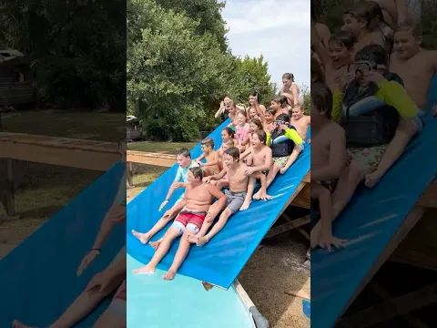 We have 3 swimming pools and a lot of kids.