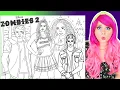 Coloring Disney Z-O-M-B-I-E-S Addison Zed Wyatt Willa Coloring Pages Disney Zombies Coloring
