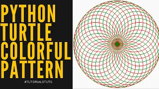 Colorful Circle Pattern in Python Turtle Python turtle graphics tutorial