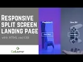 Responsive Split Screen Landing Page with HTML and CSS