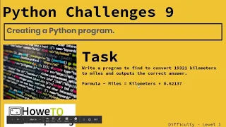 Python challenges level 1 challenge 9