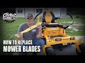How To Replace Lawn Mower Blades Cub Cadet ZT1 ZT2