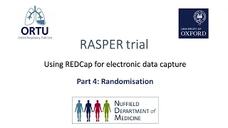 RASPER Trial Part 4 Randomisation in REDCap