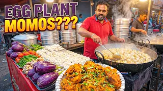 Bizarre Eggplant Momos Making | Extreme Indian Street Food