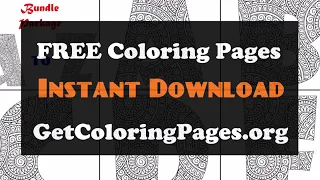 Free mandala alphabet coloring pages printable