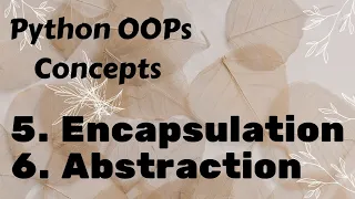 Encapsulation in Python Abstraction in Python Python OOPs concepts Creative Notes