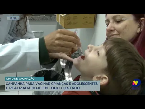 Dia D de Vacinação: campanha para vacinar crianças e adolescentes é realizada neste sábado