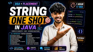 Java String Complete One Shot DSA Placement Interview Questions All Concepts in 1 Hour