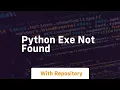 python exe not found