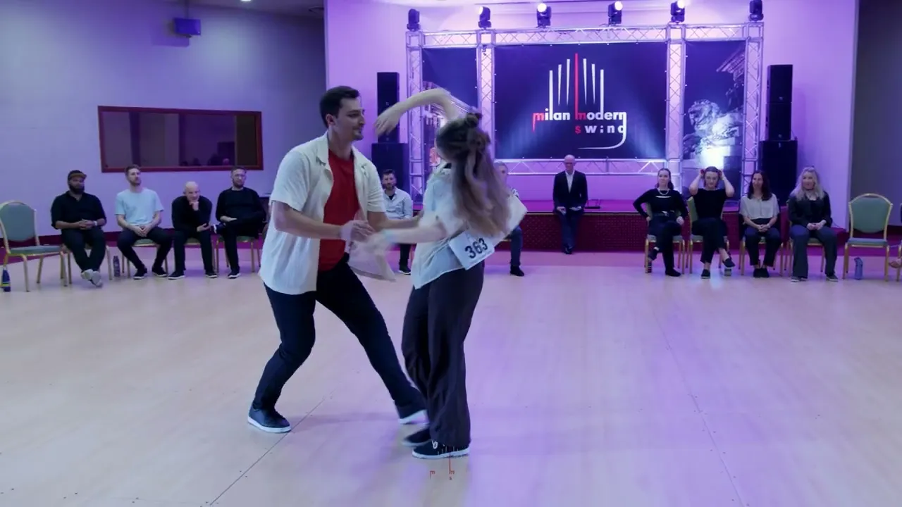 Alexandru Tanasoiu & Rahel Greiner - 5th place Advanced Jack&Jill Finals - Milan Modern Swing 2024