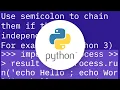 How do I execute multiple shell commands with a single python subprocess call