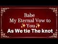 Download Lagu My Heartfelt Promise to You This is my Vow, and  I promise to keep Every Single word Forever ♥️💜💖💕💍