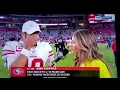 Jimmy Garoppolo flirts with Erin Andrews Makes her blush