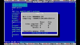 How to find Fibonacci series by using for loop or while loop in C language Turbo C