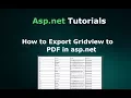 How to Export Gridview to PDF file in Asp net using iTextsharp