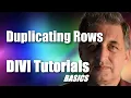 DIVI Theme Tutorial for Beginners - Duplicating Rows in DIVI