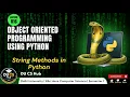 String Methods Lecture 16 OOP Using Python BSc Hons CS University of Delhi