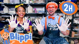 Blippi & Meekah Make a Clay Pet | Blippi Painting for Kids  | Moonbug Kids - Art for Kids 🖌️