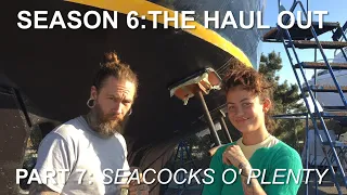 Installing Thru-hulls and Seacocks on a 1965 Alberg 30 Sailboat at The Ventura Harbor Boat Yard