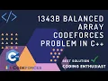 1343B Balanced Array codeforces problem in c Balanced Array codeforces solution
