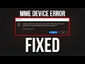 MME Device Internal Error Fix - Adobe Premiere Pro and Audition