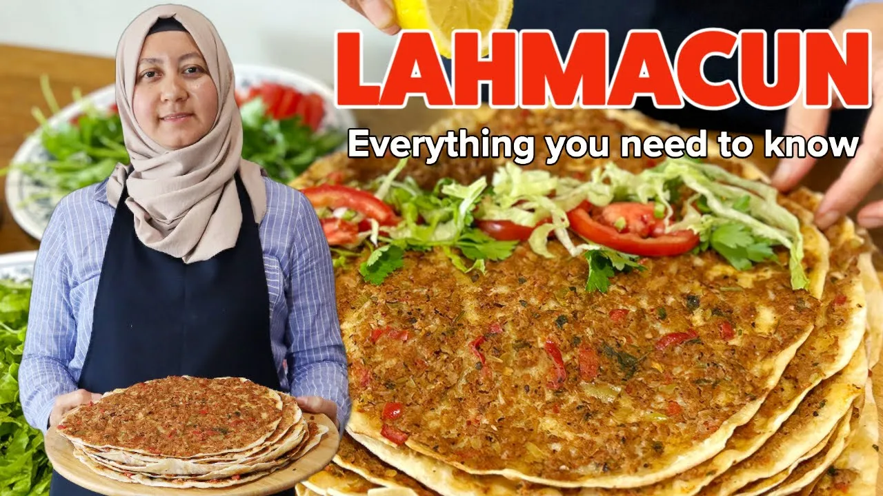 Turkish LAHMACUN How To Make At Home?   The Most Popular Street Food In Turkey