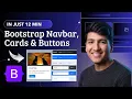 Bootstrap Navbar Cards Buttons Tutorial Urdu Hindi Bootstrap 5 Components Lecture 22