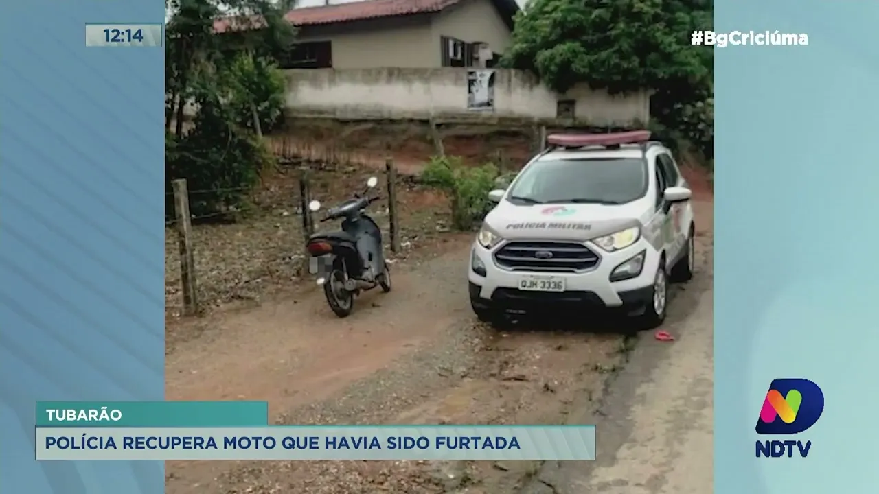 Giro de Notícias: PM recupera moto furtada em Tubarão
