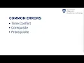 Common Errors